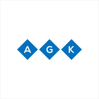 Beyaz arkaplanda AGK harf logosu tasarımı. AGK yaratıcı harflerin baş harfleri logo kavramı. AGK harf tasarımı.