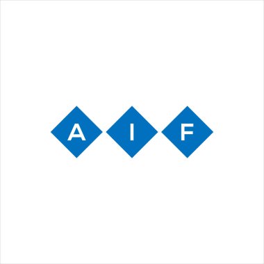 Beyaz arkaplanda AIF mektup logosu tasarımı. AIF yaratıcı harflerin baş harfleri logo kavramı. AIF harf tasarımı.