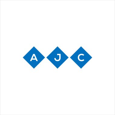 Beyaz arka planda AJC harf logosu tasarımı. AJC yaratıcı harflerin baş harfleri logo kavramı. AJC harf tasarımı.