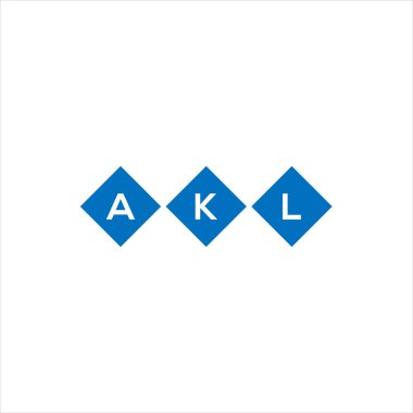 Beyaz arkaplanda AKL harf logosu tasarımı. AKL yaratıcı harflerin baş harfleri logo kavramı. AKL harf tasarımı.
