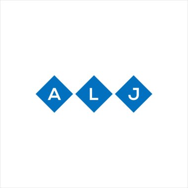 Beyaz arka planda ALJ harfi logo tasarımı. ALJ yaratıcı harflerin baş harfleri logo kavramı. ALJ harf tasarımı.