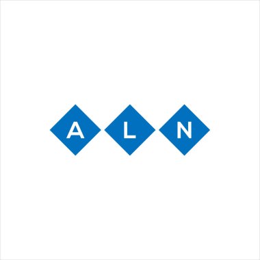 Beyaz arka planda ALN harfi logo tasarımı. ALN yaratıcı harflerin baş harfleri logo kavramı. ALN harf tasarımı.