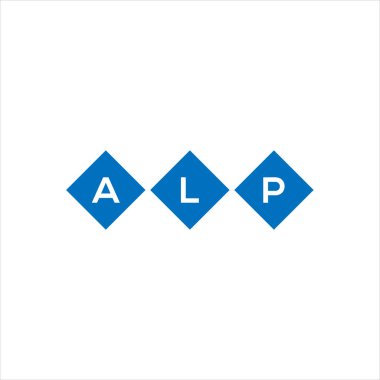 Beyaz arkaplanda ALP harfi logo tasarımı. ALP yaratıcı harflerin baş harfleri logo kavramı. ALP harf tasarımı.