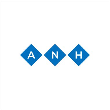Beyaz arkaplanda ANH harf logosu tasarımı. ANH yaratıcı harflerin baş harfleri logo kavramı. ANH harf tasarımı.
