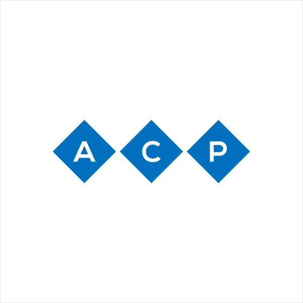 Disegno Del Logo Della Lettera Acp Sfondo Bianco Concetto Logo — Vettoriale Stock