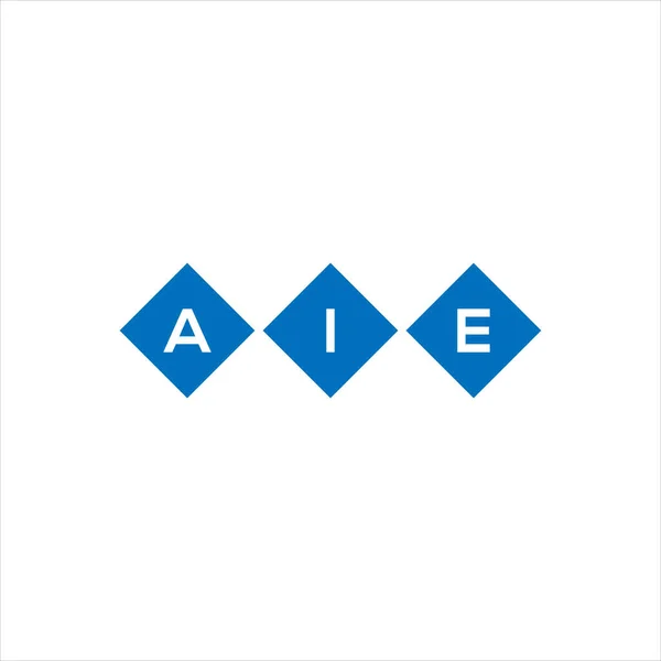 Logo Aie Disegno Lettera Sfondo Bianco Aie Creative Iniziali Lettera — Vettoriale Stock