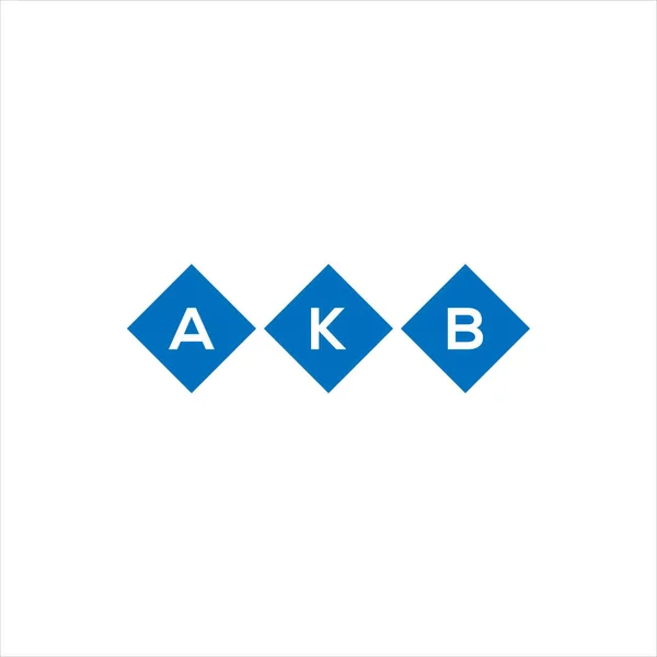 白を基調としたAkbの文字ロゴデザイン Akbクリエイティブイニシャルレターロゴコンセプト Akb手紙のデザイン — ストックベクタ