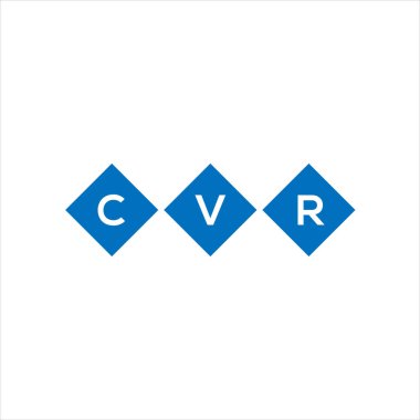 Beyaz arka planda CVR harf logosu tasarımı. CVR yaratıcı harflerin baş harfleri logo kavramı. CVR harf tasarımı.