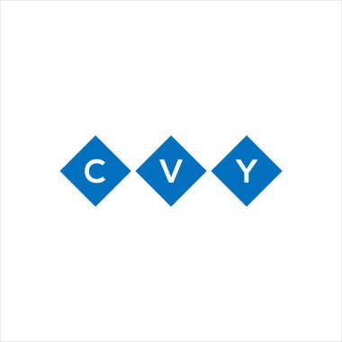 Beyaz arka planda CVY harf logosu tasarımı. CVY yaratıcı harflerin baş harfleri logo kavramı. CVY harf tasarımı.