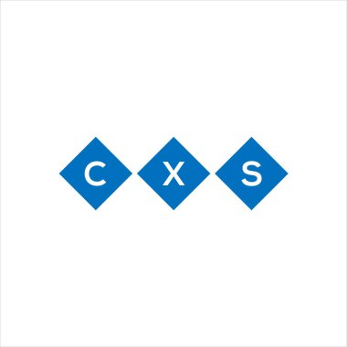 Beyaz arkaplanda CXS harf logosu tasarımı. CXS yaratıcı harf logosu konsepti. CXS harf tasarımı.