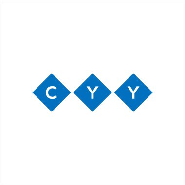 Beyaz arka planda CYY harf logosu tasarımı. CYY yaratıcı harflerin baş harfleri logo kavramı. CYY harf tasarımı.