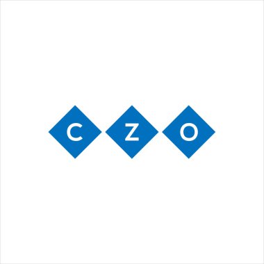 Beyaz arka planda CZOxza harf logosu tasarımı. Xza yaratıcı harflerin baş harfleri logo kavramı. xza harf tasarımı.