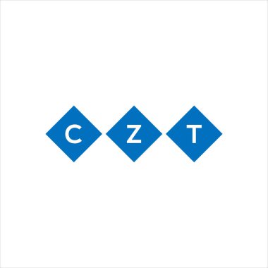Beyaz arkaplanda CZT harf logosu tasarımı. CZT yaratıcı harf logosu konsepti. CZT harf tasarımı.