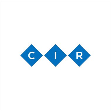 Beyaz arka planda CIR harf logosu tasarımı. CIR yaratıcı harflerin baş harfleri logo kavramı. CIR harf tasarımı.