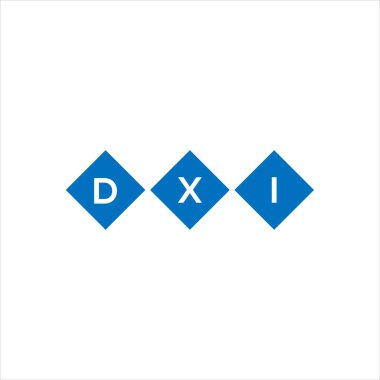 Beyaz arkaplanda DXIxza harf logosu tasarımı. Xza yaratıcı harflerin baş harfleri logo kavramı. xza harf tasarımı.