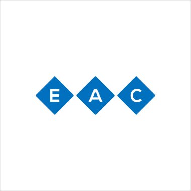Beyaz arka planda EAC harf logosu tasarımı. EAC yaratıcı harflerin baş harfleri logo kavramı. EAC harf tasarımı.