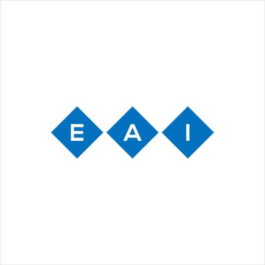Beyaz arka planda EAI harf logosu tasarımı. EAI yaratıcı harf logosu konsepti. EAI harf tasarımı.
