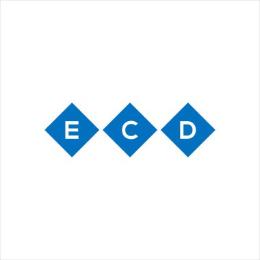 Beyaz arkaplanda ECD harfli logo tasarımı. ECD yaratıcı harflerin baş harfleri logo kavramı. ECD harf tasarımı.