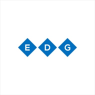 Beyaz arkaplanda EDG harf logosu tasarımı. EDG yaratıcı harflerin baş harfleri logo kavramı. EDG harf tasarımı.