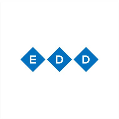 Beyaz arkaplanda EDD harf logosu tasarımı. EDD yaratıcı harflerin baş harfleri logo kavramı. EDD harf tasarımı.