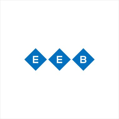 Beyaz arka planda EEB harfi logo tasarımı. EEB yaratıcı harflerin baş harfleri logo kavramı. EEB harf tasarımı.