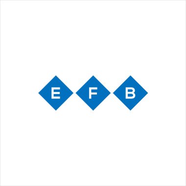 Beyaz arka planda EFB harfi logo tasarımı. EFB yaratıcı harflerin baş harfleri logo kavramı. EFB harf tasarımı.
