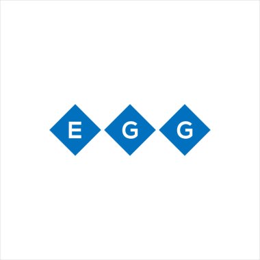 Beyaz arkaplanda EGG harf logosu tasarımı. EGG yaratıcı harf logosu konsepti. EGG harf tasarımı.