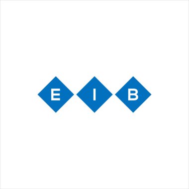 Beyaz arka planda EIB harfi logo tasarımı. EIB yaratıcı harflerin baş harfleri logo konsepti. EIB harf tasarımı.