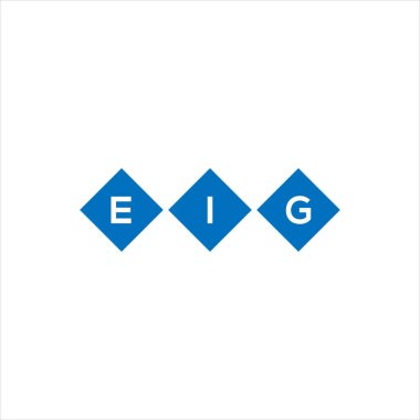 Beyaz arkaplanda EIG harf logosu tasarımı. EKG yaratıcı harflerin baş harfleri logo konsepti. EIG harf tasarımı.