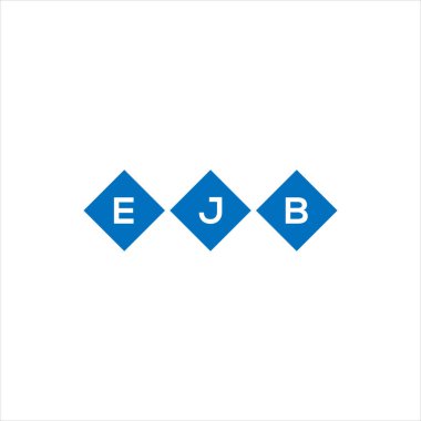 Beyaz arkaplanda EJB harf logosu tasarımı. EJB yaratıcı harflerin baş harfleri logo kavramı. EJB harf tasarımı.