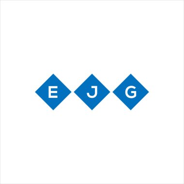 Beyaz arkaplanda EJG harf logosu tasarımı. EJG yaratıcı harflerin baş harfleri logo kavramı. EJG harf tasarımı.