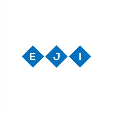 Beyaz arka planda EJI harf logosu tasarımı. EJI yaratıcı harf logosu konsepti. EJI harf tasarımı.