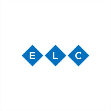 Beyaz arka planda ELC harf logosu tasarımı. ELC yaratıcı harflerin baş harfleri logo konsepti. ELC harf tasarımı.