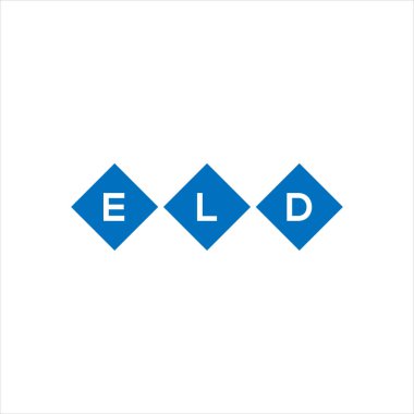 Beyaz arka planda ELD mektup logosu tasarımı. ELD yaratıcı harflerin baş harfleri logo konsepti. ELD harf tasarımı.