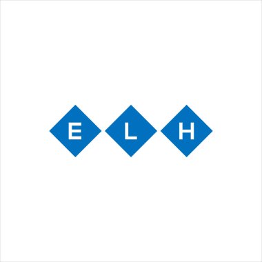 Beyaz arka planda ELH harf logosu tasarımı. ELH yaratıcı harflerin baş harfleri logo konsepti. ELH harf tasarımı.