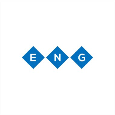 Beyaz arkaplanda ENG harf logosu tasarımı. ENG yaratıcı harflerin baş harfleri logo kavramı. ENG harf tasarımı.