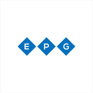 Beyaz arkaplanda EPG harf logosu tasarımı. EPG yaratıcı harflerin baş harfleri logo kavramı. EPG harf tasarımı.