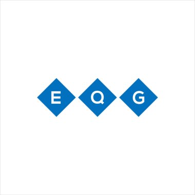 Beyaz arkaplanda EQG harf logosu tasarımı. EQG yaratıcı harflerin baş harfleri logo kavramı. EQG harf tasarımı.