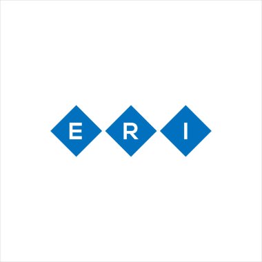 Beyaz arka planda ERI harf logosu tasarımı. ERI yaratıcı harflerin baş harfleri logo kavramı. ERI harf tasarımı.