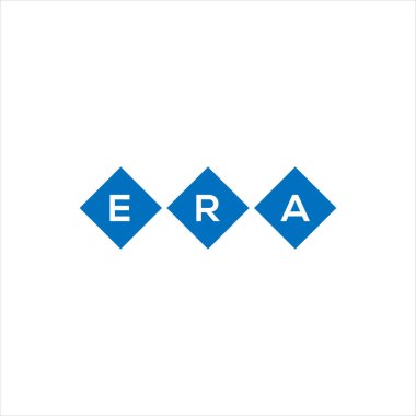 Beyaz arka planda ERA harf logosu tasarımı. ERA yaratıcı harf logosu konsepti. ERA harf tasarımı.