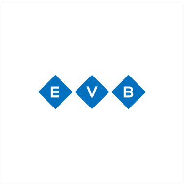 Beyaz arka planda EVB harfi logo tasarımı. EVB yaratıcı harflerin baş harfleri logo kavramı. EVB harf tasarımı.