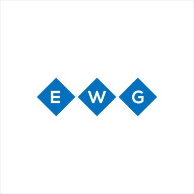 Beyaz arka planda EWG harf logosu tasarımı. EWG yaratıcı harflerin baş harfleri logo kavramı. EWG harf tasarımı.
