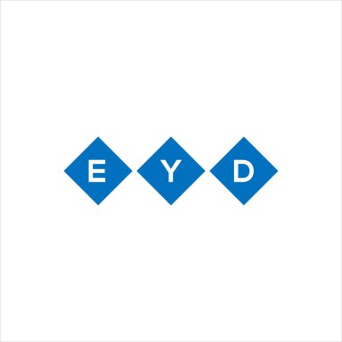 Beyaz arka planda EYD harf logosu tasarımı. EYD yaratıcı harflerin baş harfleri logo kavramı. EYD harf tasarımı.