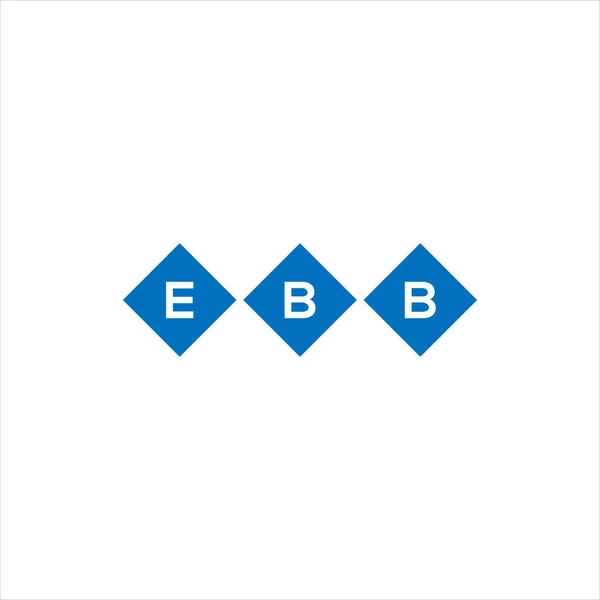 Ebb 디자인은 배경에 Ebb 크리에이티브 이니셜은 개념이다 Ebb 디자인 — 스톡 벡터