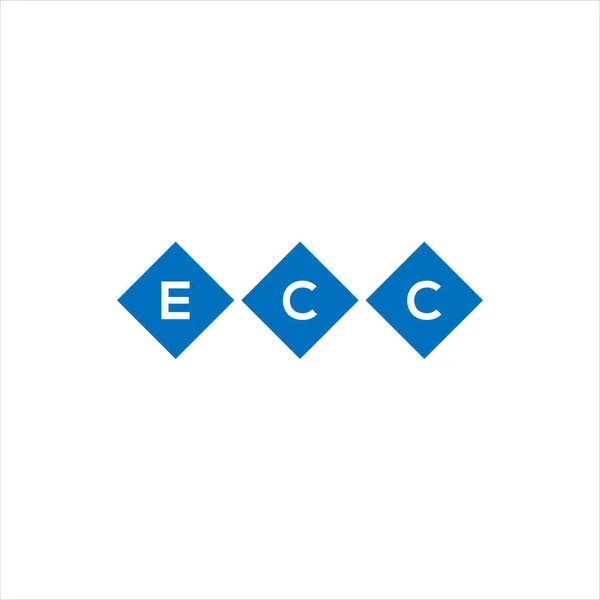 Ecc Letter Logo Ontwerp Witte Achtergrond Ecc Creatieve Initialen Letter — Stockvector