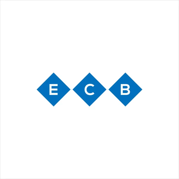 Ecb字母标识的白色背景设计 Ecb创意的首字母首字母标识概念 Ecb信件设计 — 图库矢量图片