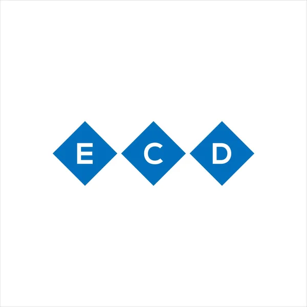 白底上的Ecd字母标识设计 Ecd创意首字母首字母标识概念 幼儿发展字母设计 — 图库矢量图片