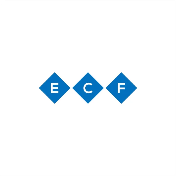 Logo Lettera Ecf Disegno Sfondo Bianco Ecf Creativo Sigle Lettera — Vettoriale Stock