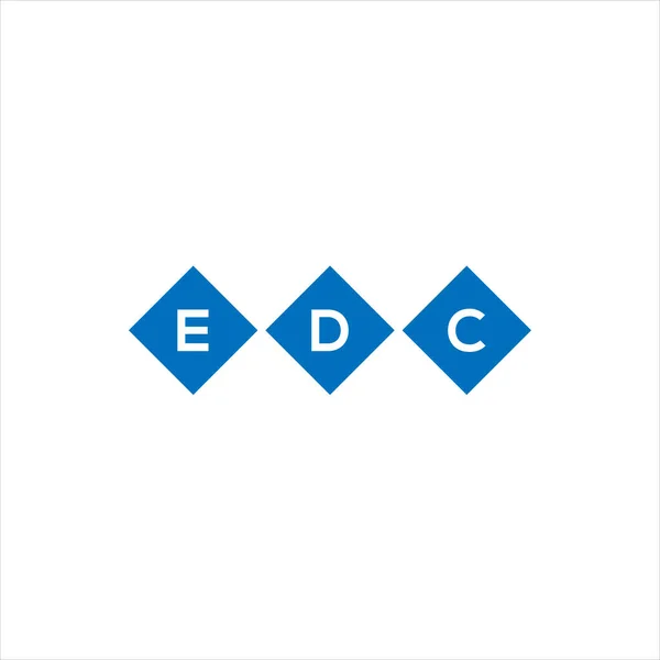 Edc Letter Logo Ontwerp Witte Achtergrond Edc Creatieve Initialen Letter — Stockvector