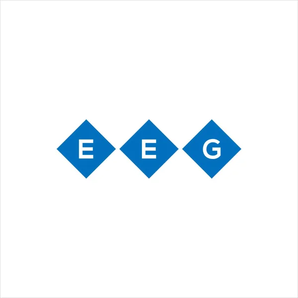 Eeg Logo Ontwerp Witte Achtergrond Eeg Creatieve Initialen Letter Logo — Stockvector